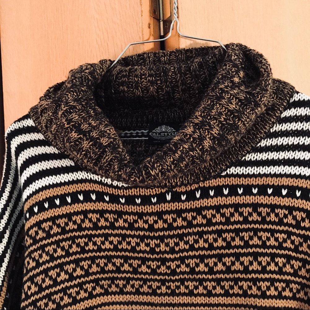 Calstyle Striped Poncho one size - Picture 4 of 8